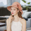 Wide Brim Large Floral Straw Hats Summer Caps Beach Hat-WCM020