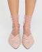 Women Summer Gauzy Fishnet Mesh Ankle Socks - - Luxury Accessories by WAAMII