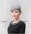 Women Wool Beret Veil Fascinator Butterfly Hat Church Hat WB3141 - - Luxury Accessories by WAAMII