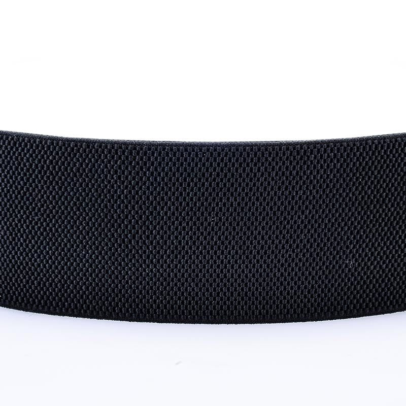 Womens Crystal Flower Elastic Belt Waistband-Black - - Luxury Accessories by WAAMII