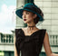 Wool Fascinator Silk Flower Derby Church Hat With Veil - - Luxury Accessories by WAAMII