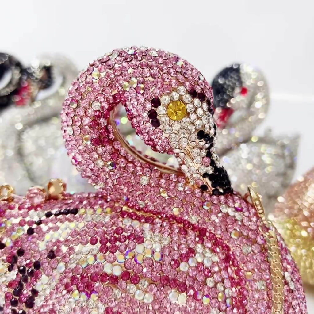 Luxury Diamond Swan Shaped Clutch Purse