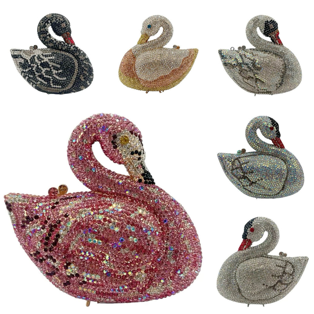 Luxury Diamond Swan Shaped Clutch Purse