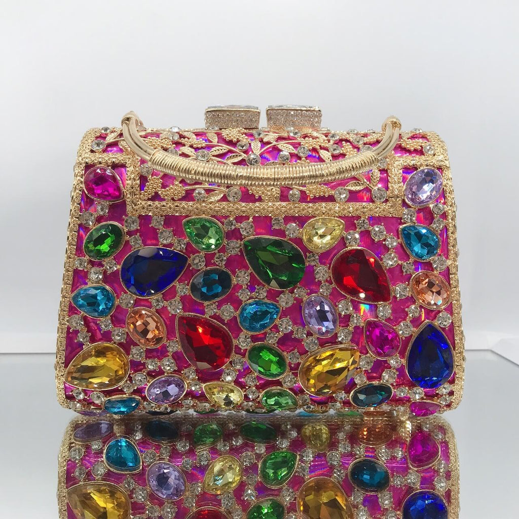 Gemma Fleur Rain Rhinestone Clutch - 详情-02 view - WAAMII