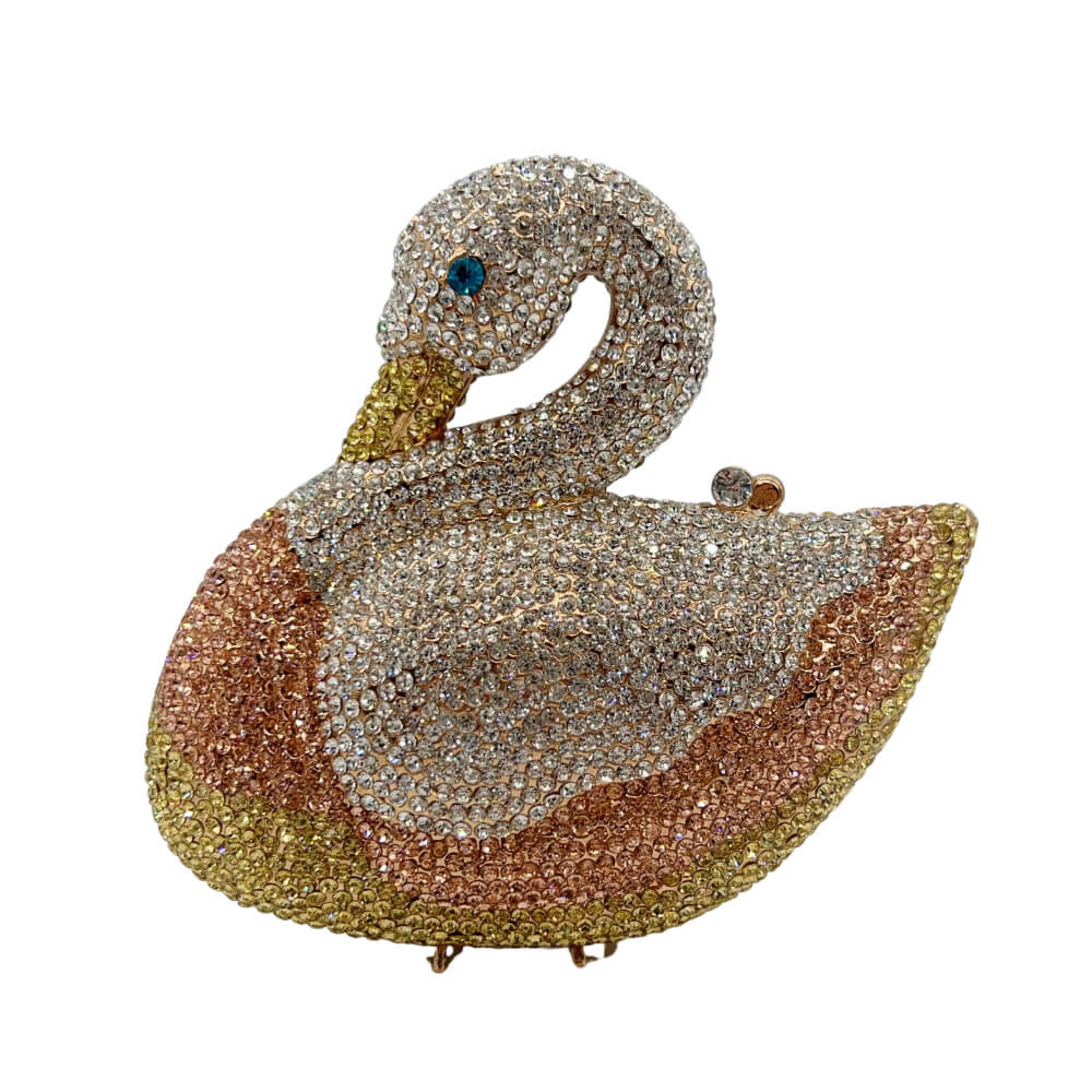 Luxury Diamond Swan Shaped Clutch Purse