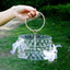 Mini Round Transparent Jelly Bag Silk Scarf Clutch