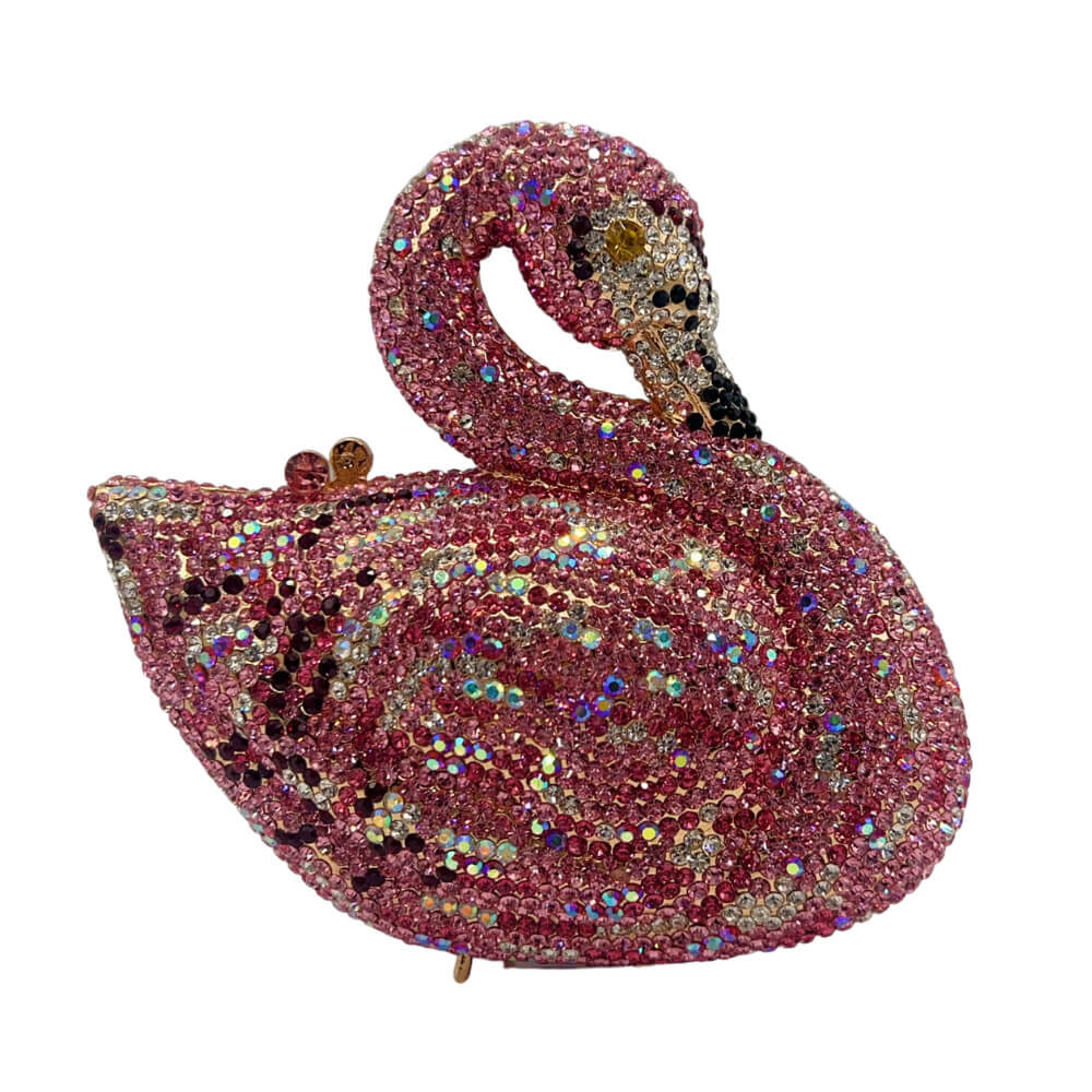 Luxury Diamond Swan Shaped Clutch Purse