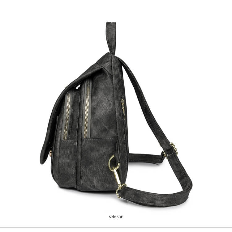 Mini Leather Backpack Multi-Pocket Chest Bag for Women - 详情-38 view - WAAMII