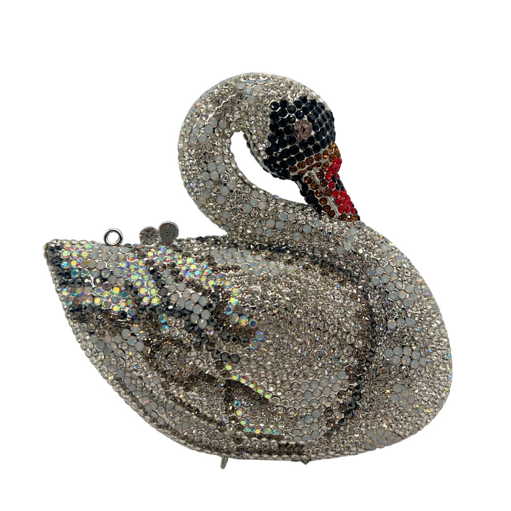 Luxury Diamond Swan Shaped Clutch Purse