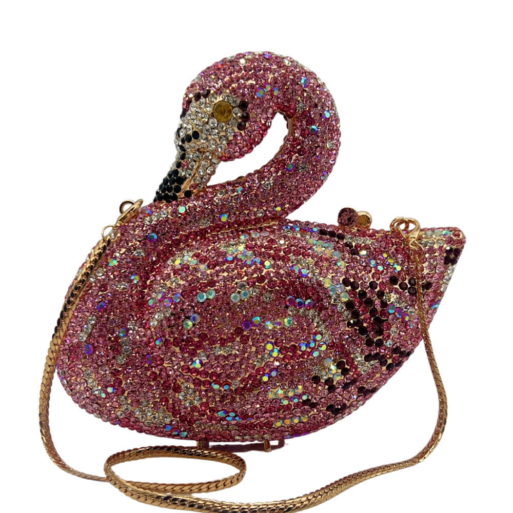 Luxury Diamond Swan Shaped Clutch Purse