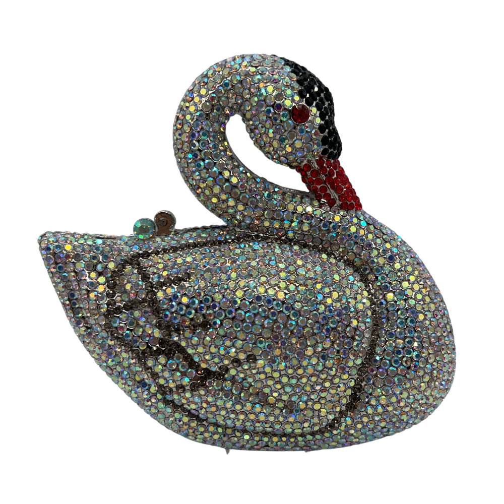 Luxury Diamond Swan Shaped Clutch Purse