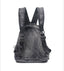 Black Denim Studded Chain Punk Backpack - Back view (5) - WAAMII