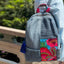 Ethnic Embroidered Colorblock Cotton Linen Backpack - Back view (5) - WAAMII