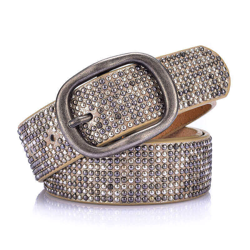 Rebeluxe Wide Studded Belt - Detailed shot (3) - WAAMII