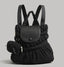 Bowknot Nylon Backpack Large Laptop School Bag For College Girls in Black - WAAMII