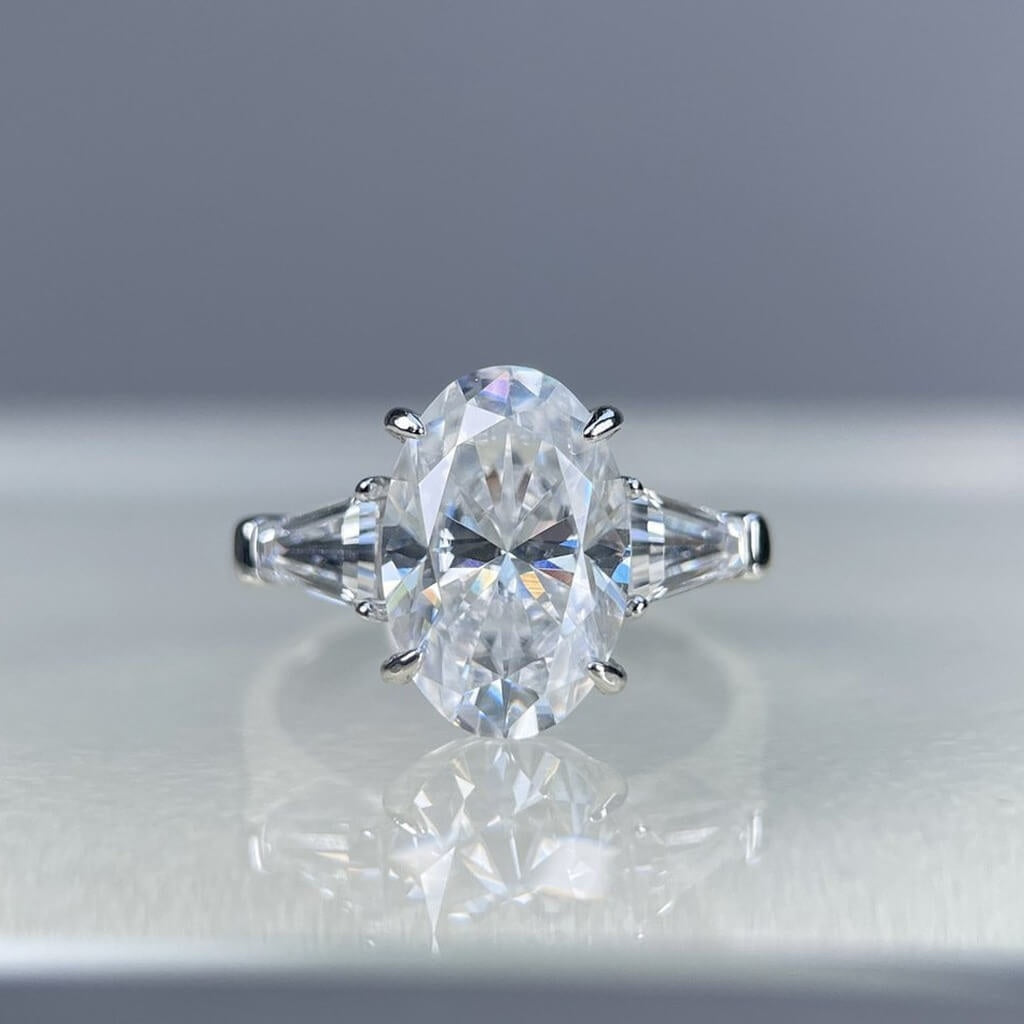 4.5 CT Round Solitaire Ring in Sterling Silver - View 2