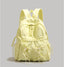 Bowknot Nylon Backpack Large Laptop School Bag For College Girls in Yellow - WAAMII