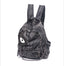 Black Denim Studded Chain Punk Backpack - Front view (4) - WAAMII