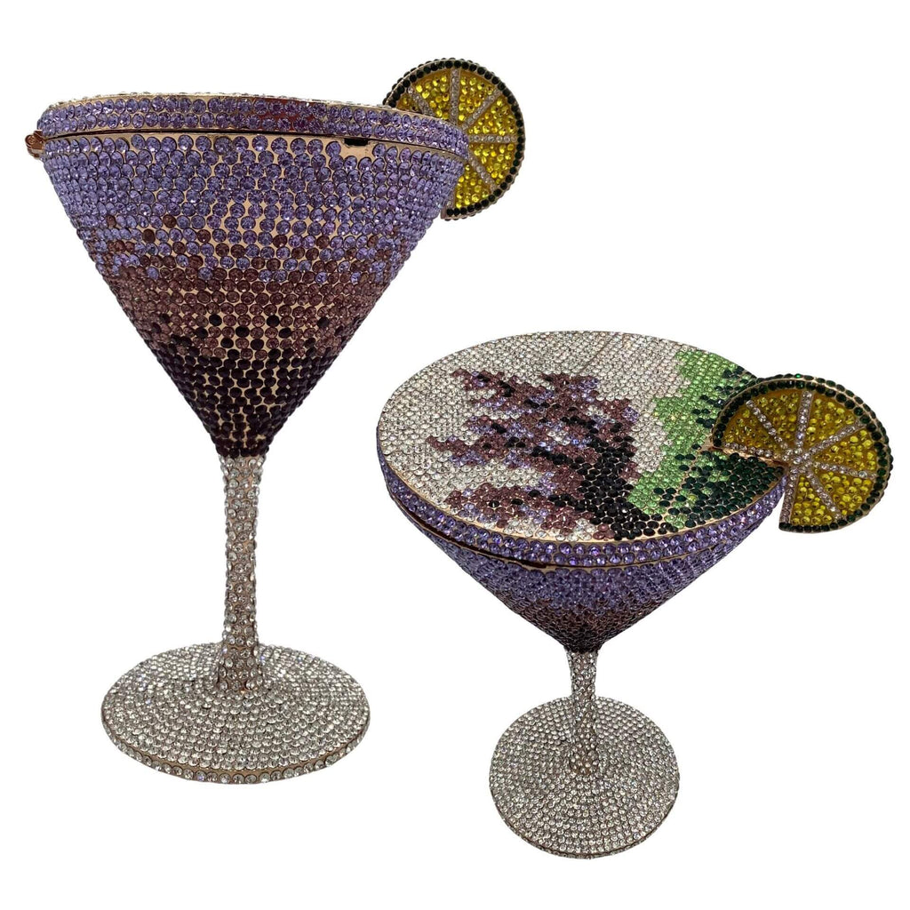 CrystaTini Stemmed Cocktail Clutch with Lemon Slice & Mirror Lid - 详情-32 view - WAAMII