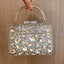 Gemma Fleur Rain Rhinestone Clutch in Silver - WAAMII
