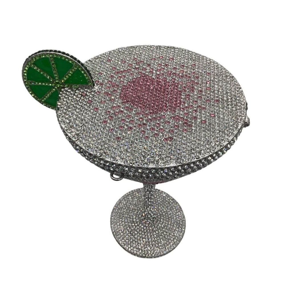 CrystaTini Stemmed Cocktail Clutch with Lemon Slice & Mirror Lid - 详情-06 view - WAAMII