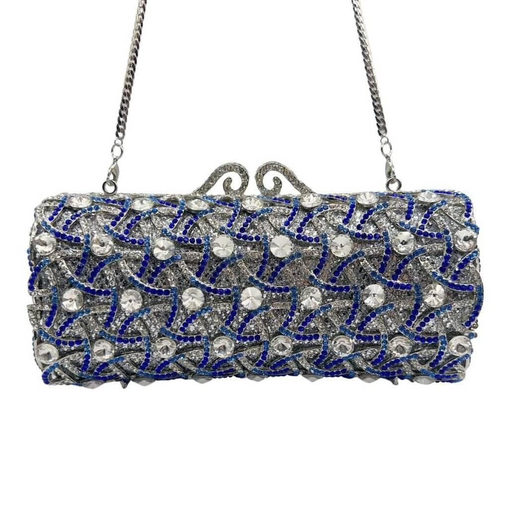 Arctic Helix Cylinder Rhinestone Clutch - View 2