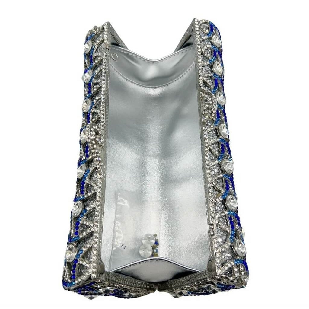 Arctic Helix Cylinder Rhinestone Clutch - View 3