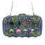 Azure Mosaic Rose Rectangular Crystal Clutch - View 5