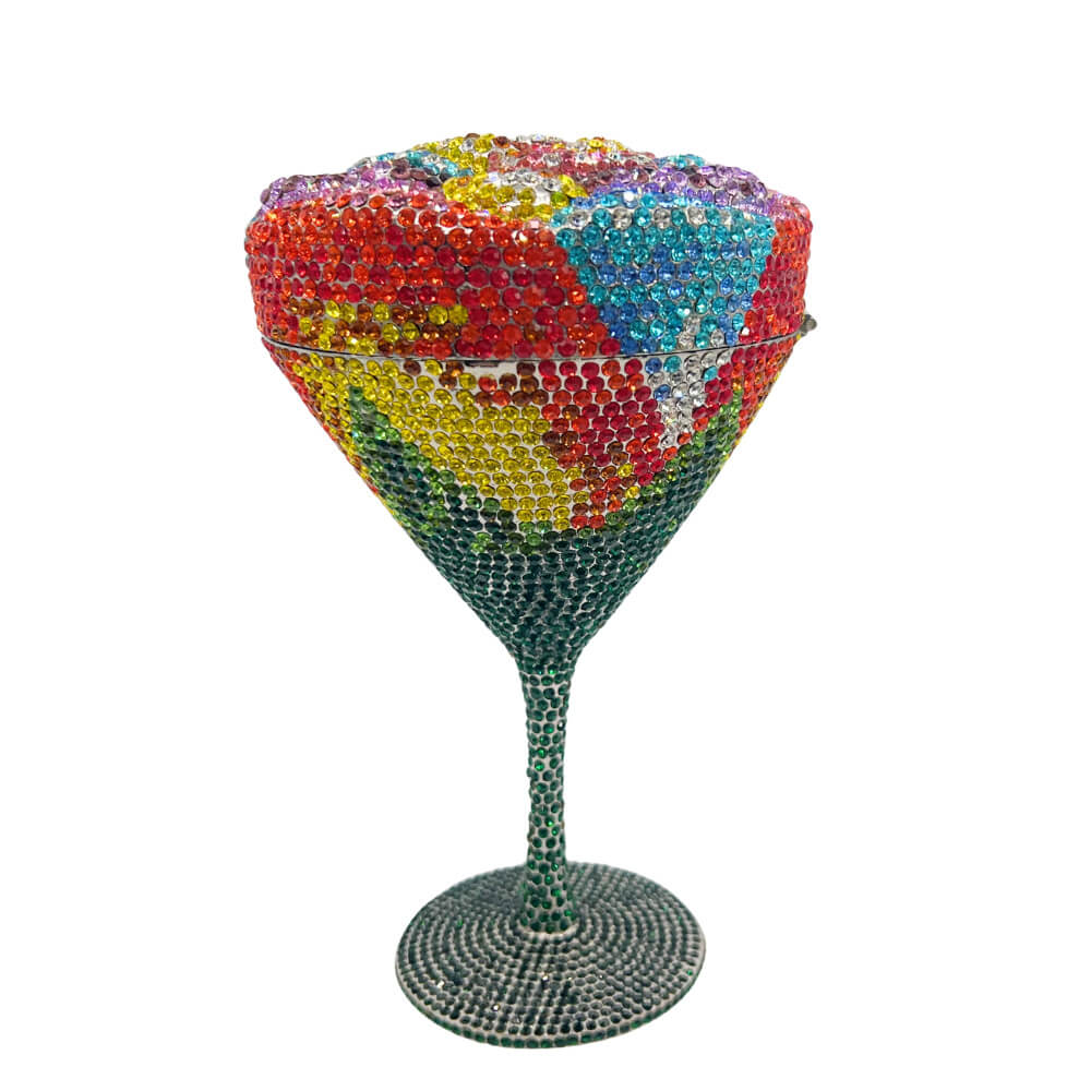 WAAMII Blossom Toast Rhinestone Cup Clutch