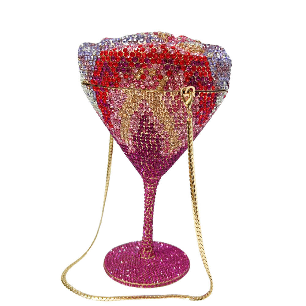 WAAMII Blossom Toast Rhinestone Cup Clutch