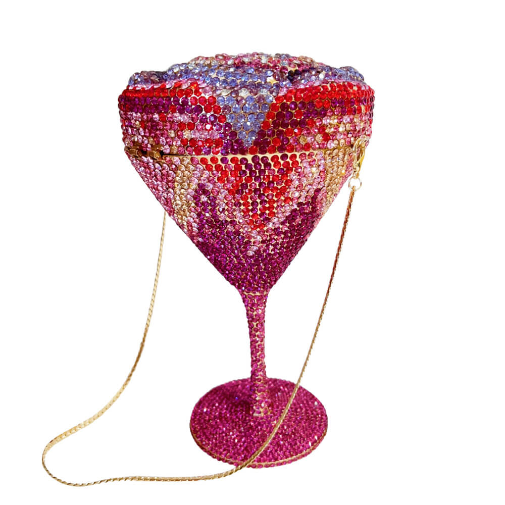 WAAMII Blossom Toast Rhinestone Cup Clutch