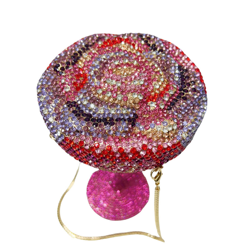 WAAMII Blossom Toast Rhinestone Cup Clutch