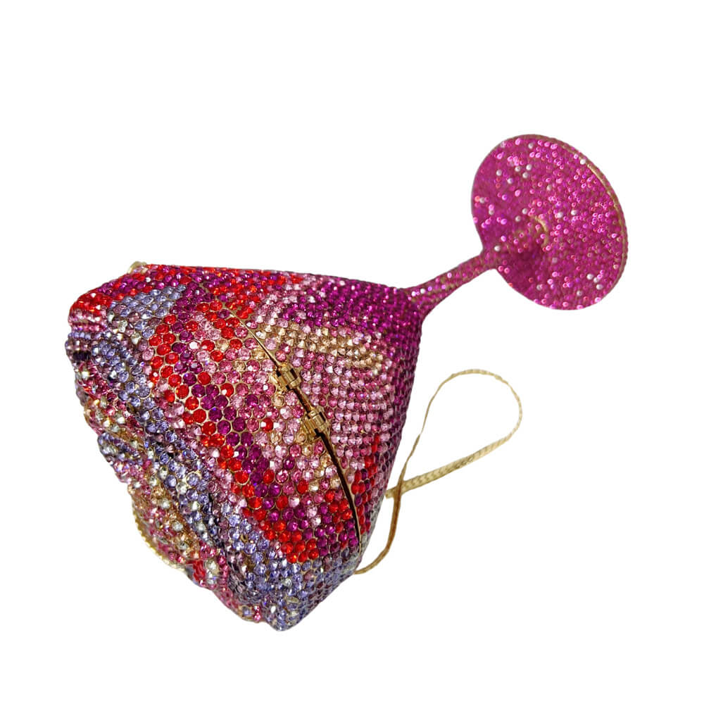 WAAMII Blossom Toast Rhinestone Cup Clutch