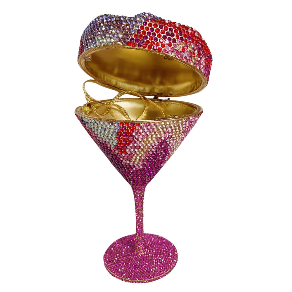 WAAMII Blossom Toast Rhinestone Cup Clutch