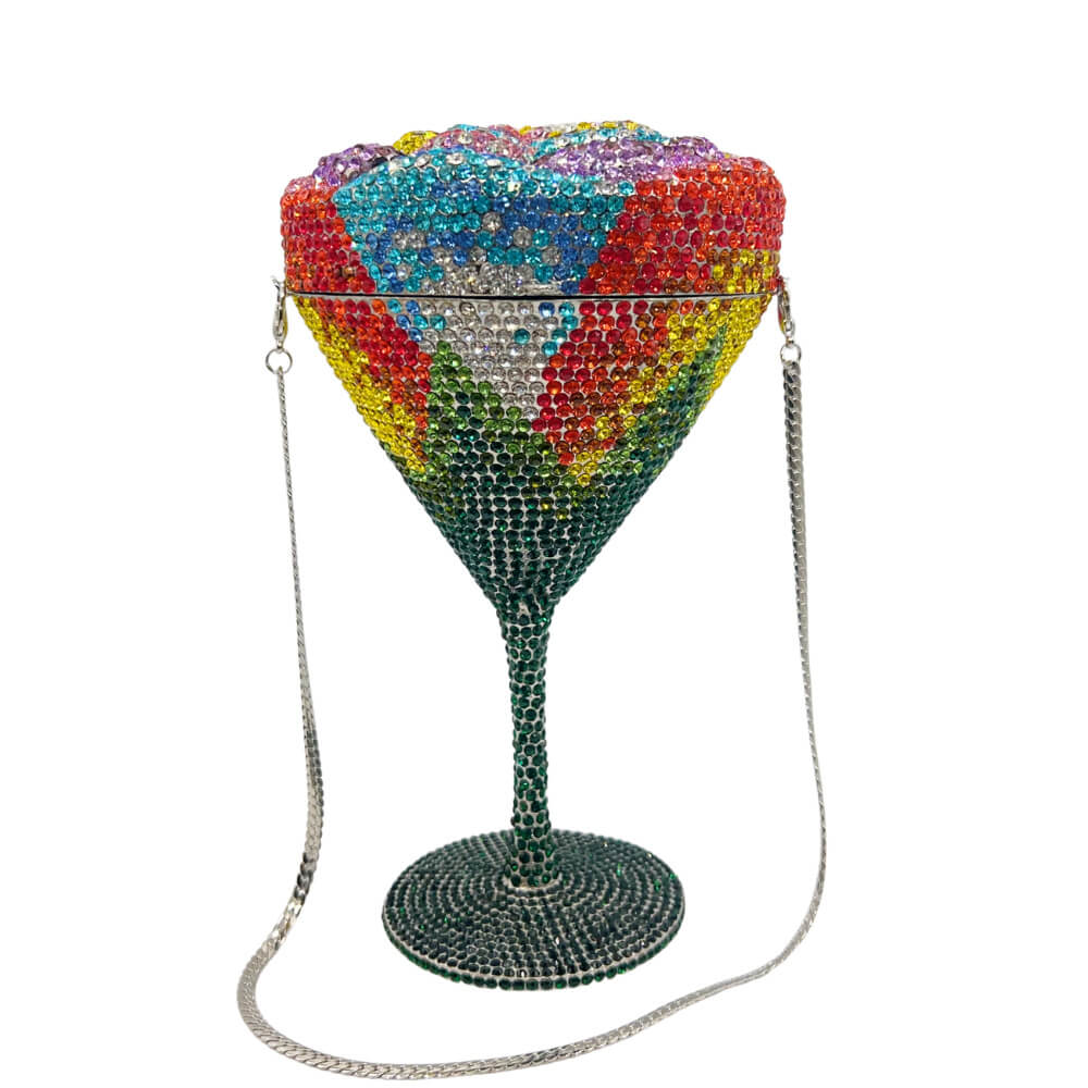 WAAMII Blossom Toast Rhinestone Cup Clutch