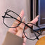 Cat-Ear Polygonal Alloy Glasses Frame W18072 - Versatile Black