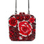 Crimson Opera Enamel Rose Rhinestone Clutch - View 4