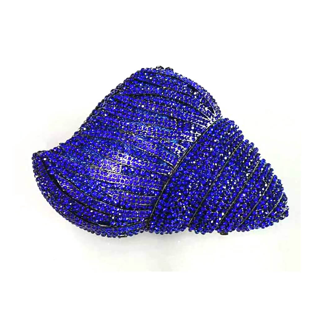 Crystal Conch Shape Minaudiere bags WAAMII Color 7 blue  