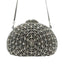 Crystal Halo Teardrop Rhinestone Clutch-Silver