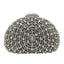 Crystal Halo Teardrop Rhinestone Clutch - Silver