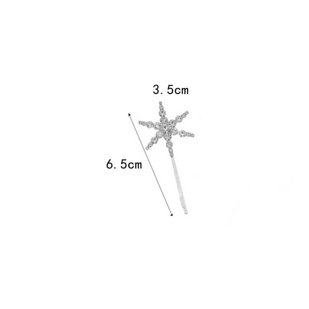 Crystal Star & Moon Hair Pin Set - A Big Star