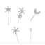 Crystal Star & Moon Hair Pin Set - Five Piece Set