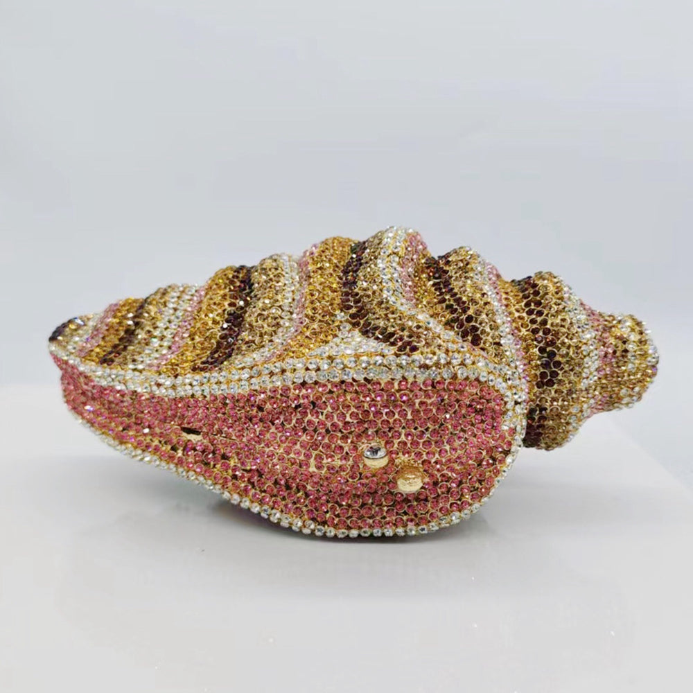 Crystal Conch Shape Minaudiere - - Luxury bags by WAAMII