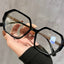 Designer Titanium Polygonal Prescription Glasses W17215 - High Grade Black Gold C1