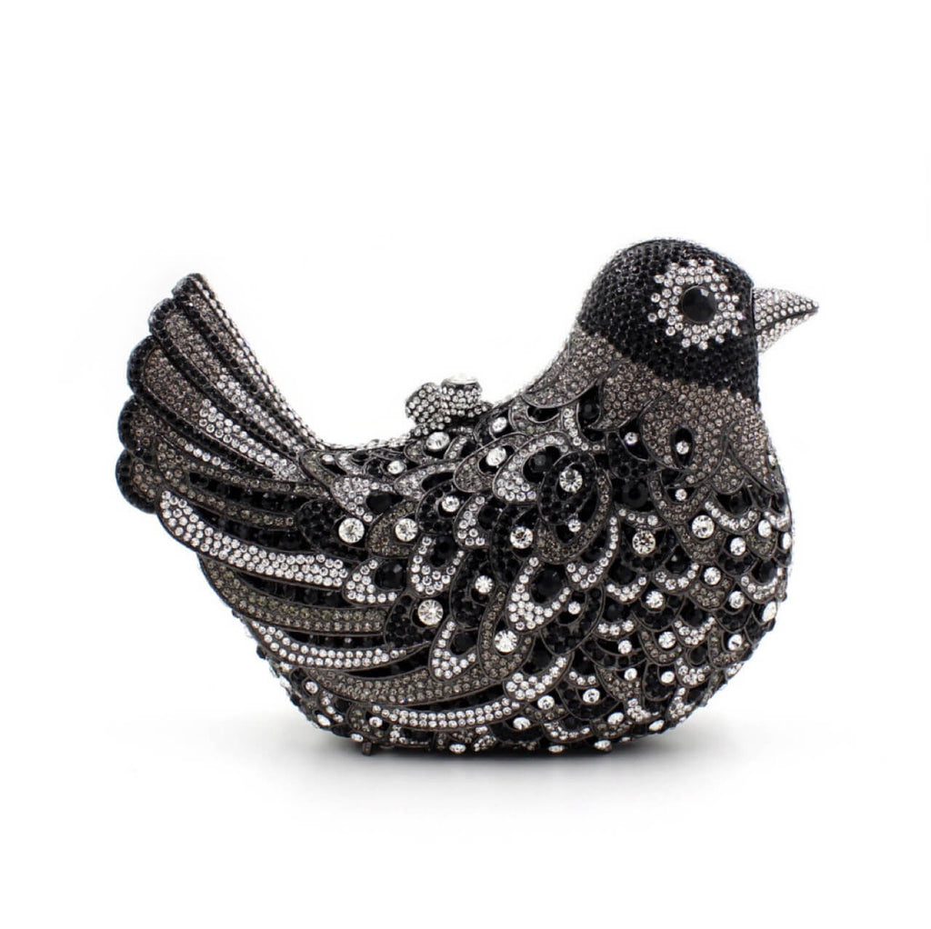 Multicolor Crystal Dove Minaudière