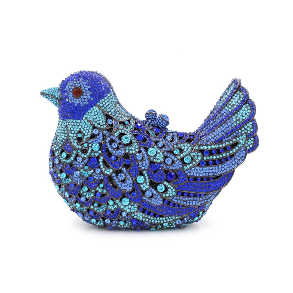 Multicolor Crystal Dove Minaudière