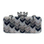 WAAMII Elegant Chevron Rhinestone Evening Clutch