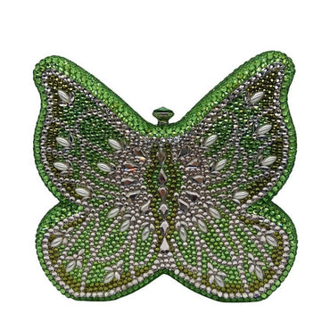 Elysian Wings Butterfly Diamond Clutch - Cyan