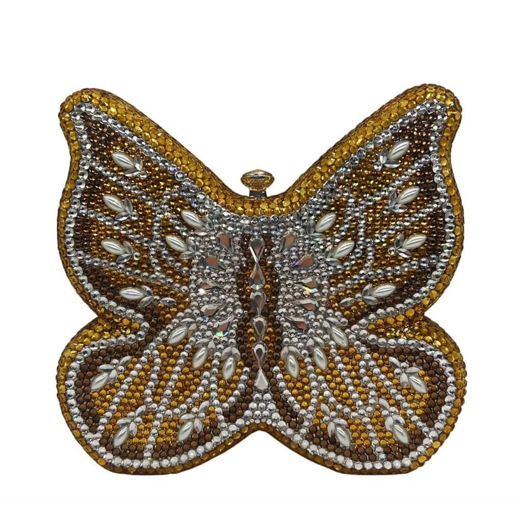 Elysian Wings Butterfly Diamond Clutch - Yellow