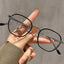 Geometric Polygonal Alloy Glasses Frame W18174 - Vitality Black Silver